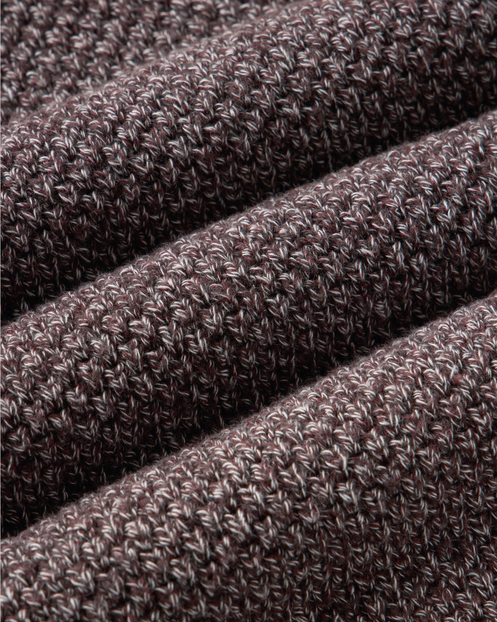 material shot of the fabric on The Crawford Crew Sweater in Burgundy Twist, Sweaters by Taylor Stitch