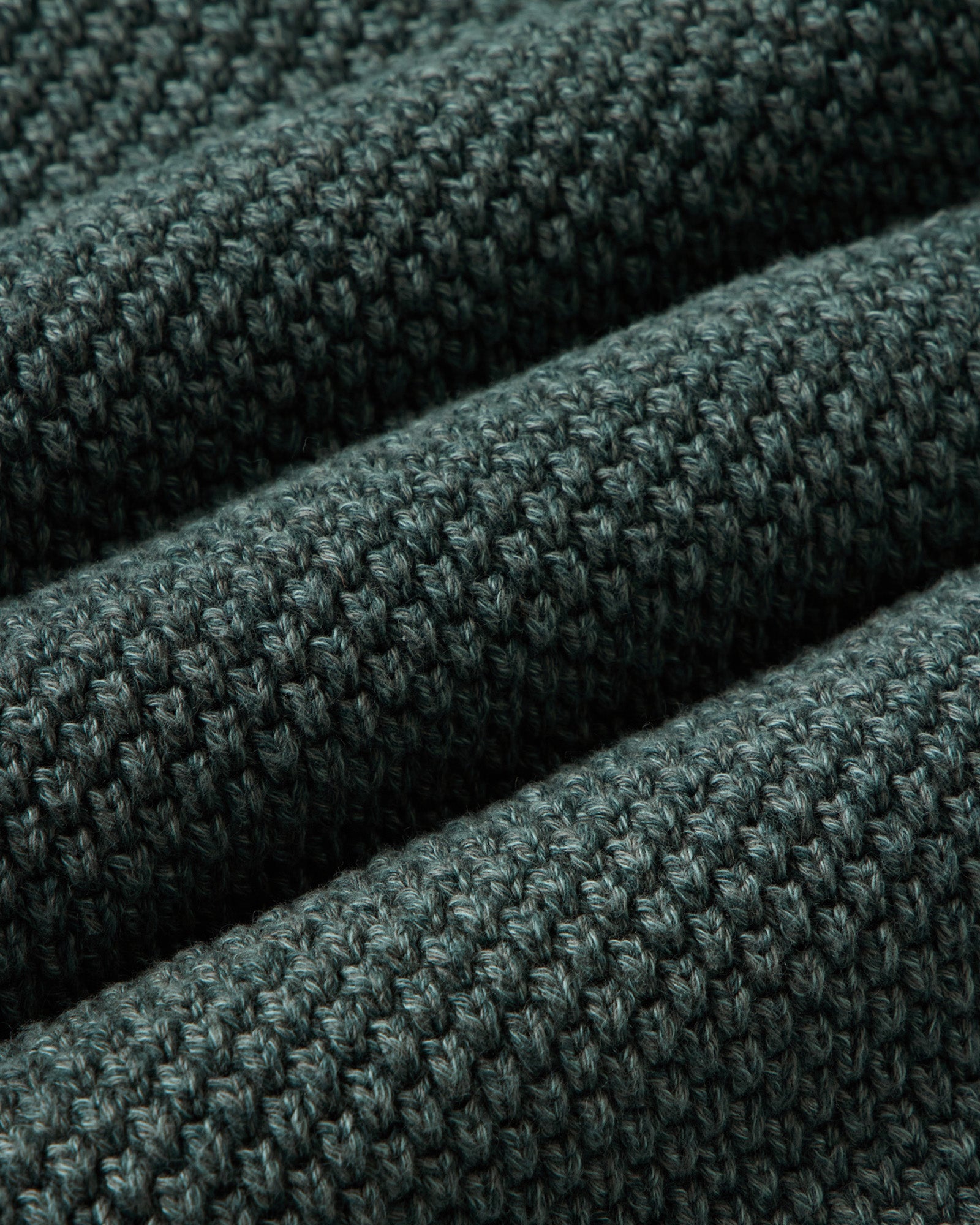 material shot of the fabric on The Crawford Sweater in Dark Forest Twist, Sweaters by Taylor Stitch