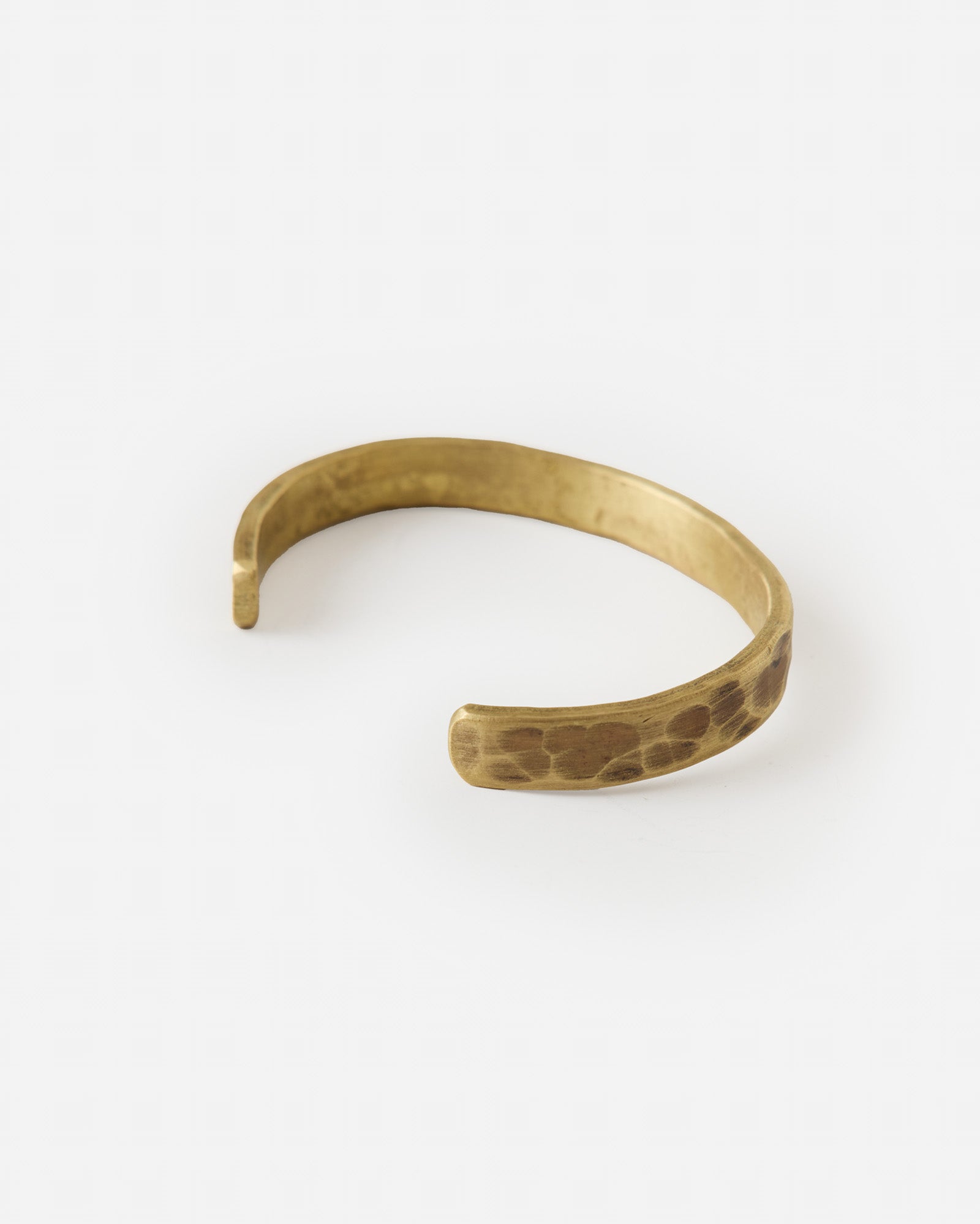 side image of The Hammered Cuff in Brass, Accessories by Taylor Stitch