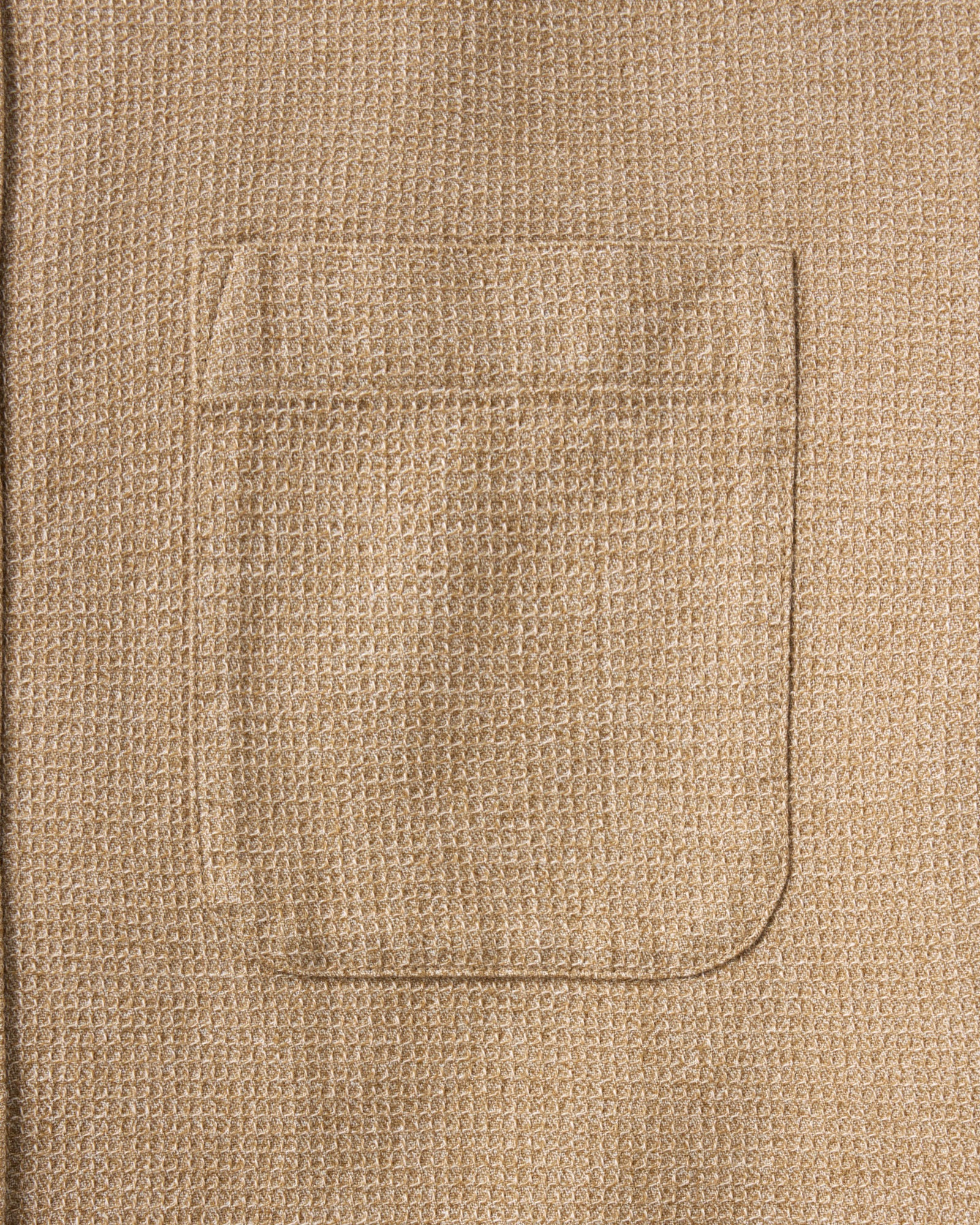 material shot of the pocket on The Jack in Saffron Waffle, Wovens by Taylor Stitch