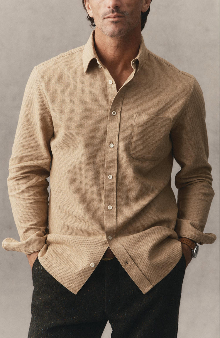 fit model posing in The Jack in Saffron Waffle