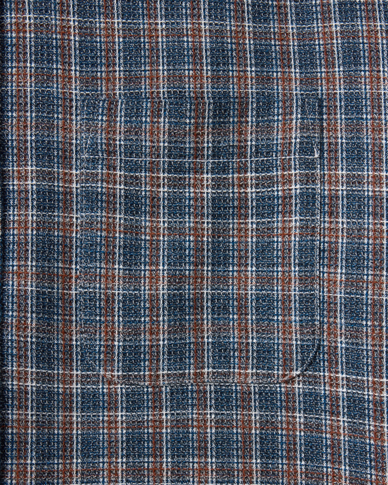 material shot of the pocket on The Jack in Valley Plaid Waffle, Wovens by Taylor Stitch
