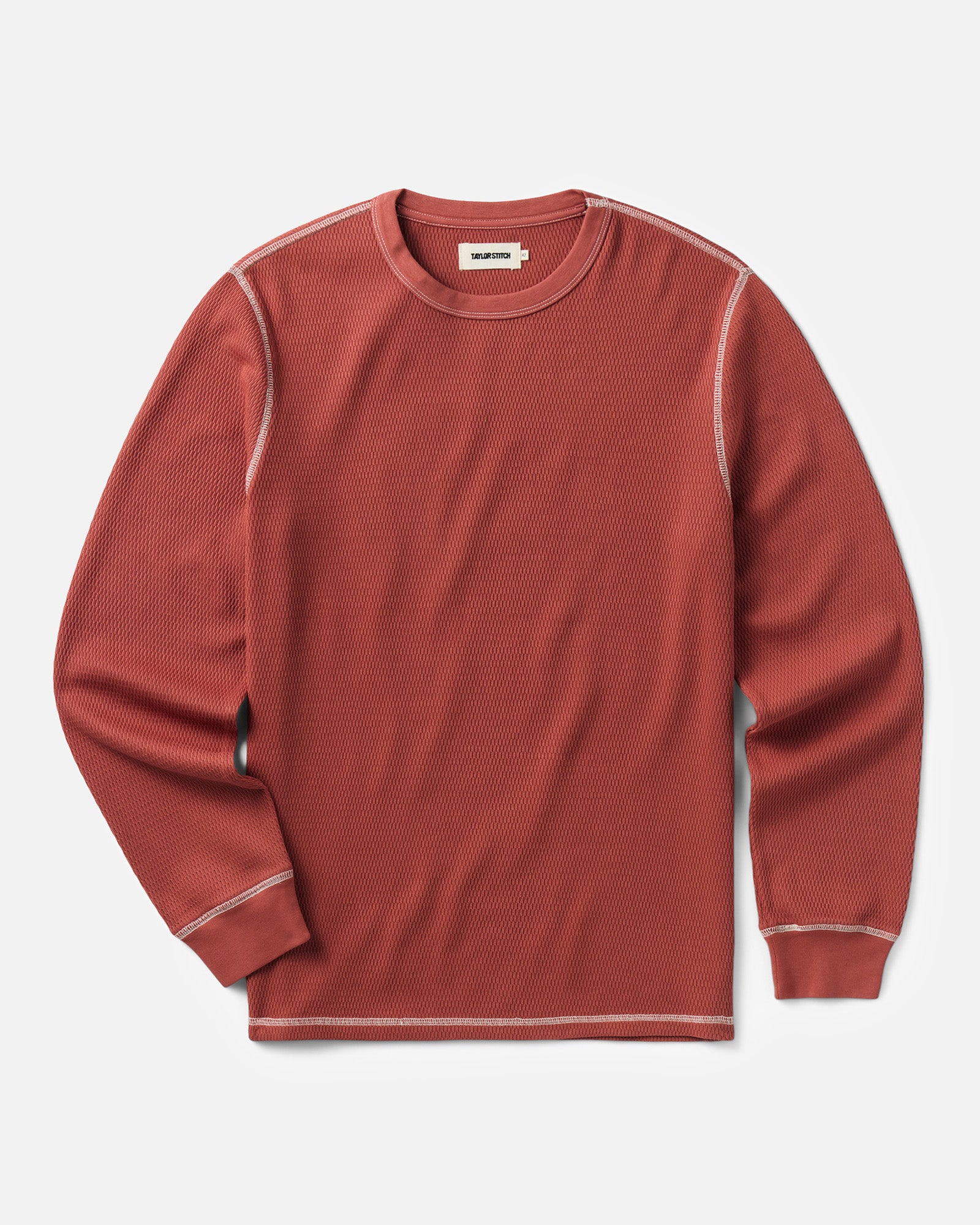 flatlay of The Organic Cotton Crew in Canyon Waffle, Knits by Taylor Stitch