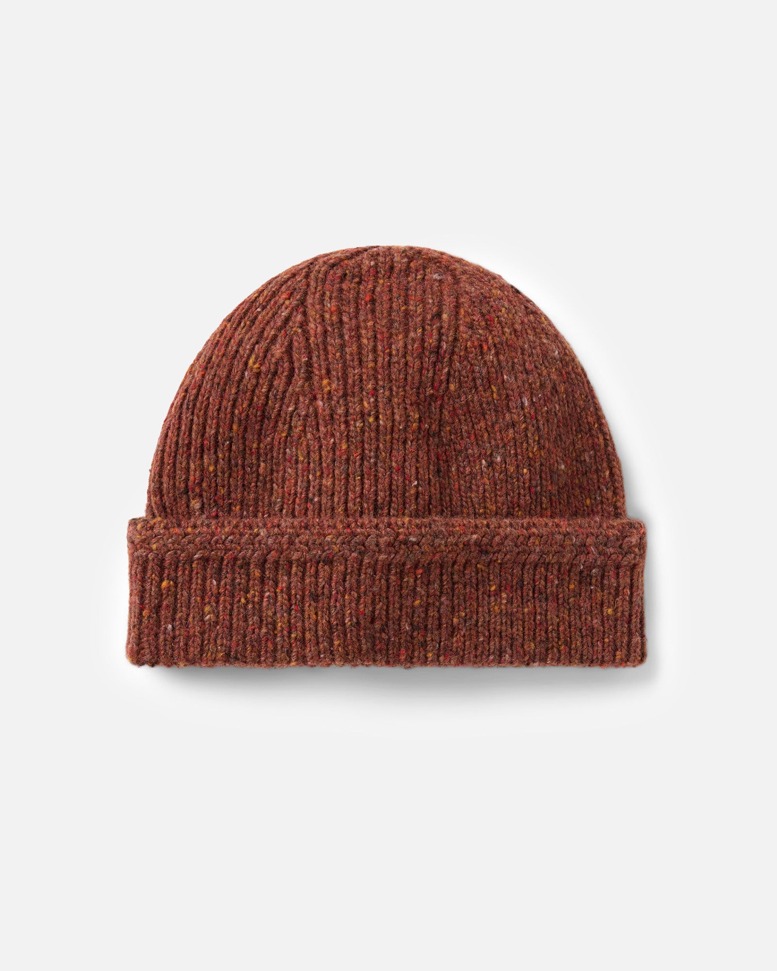 flatlay of The Seafarer Beanie in Ember Donegal, Accessories by Taylor Stitch