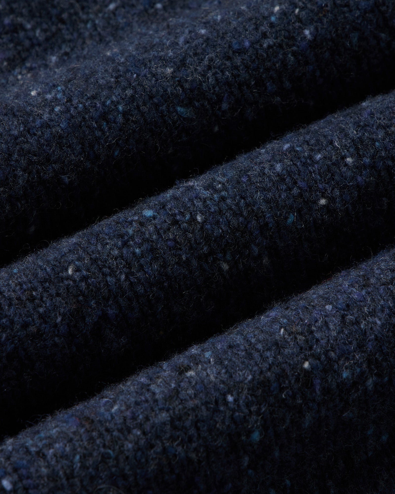 material shot of the fabric on The Seafarer Crew Sweater in Atlantic Blue Donegal, Sweaters by Taylor Stitch