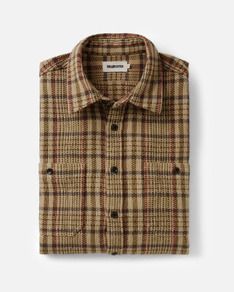 folded flatlay of The Utility Shirt in Homestead Check Sashiko