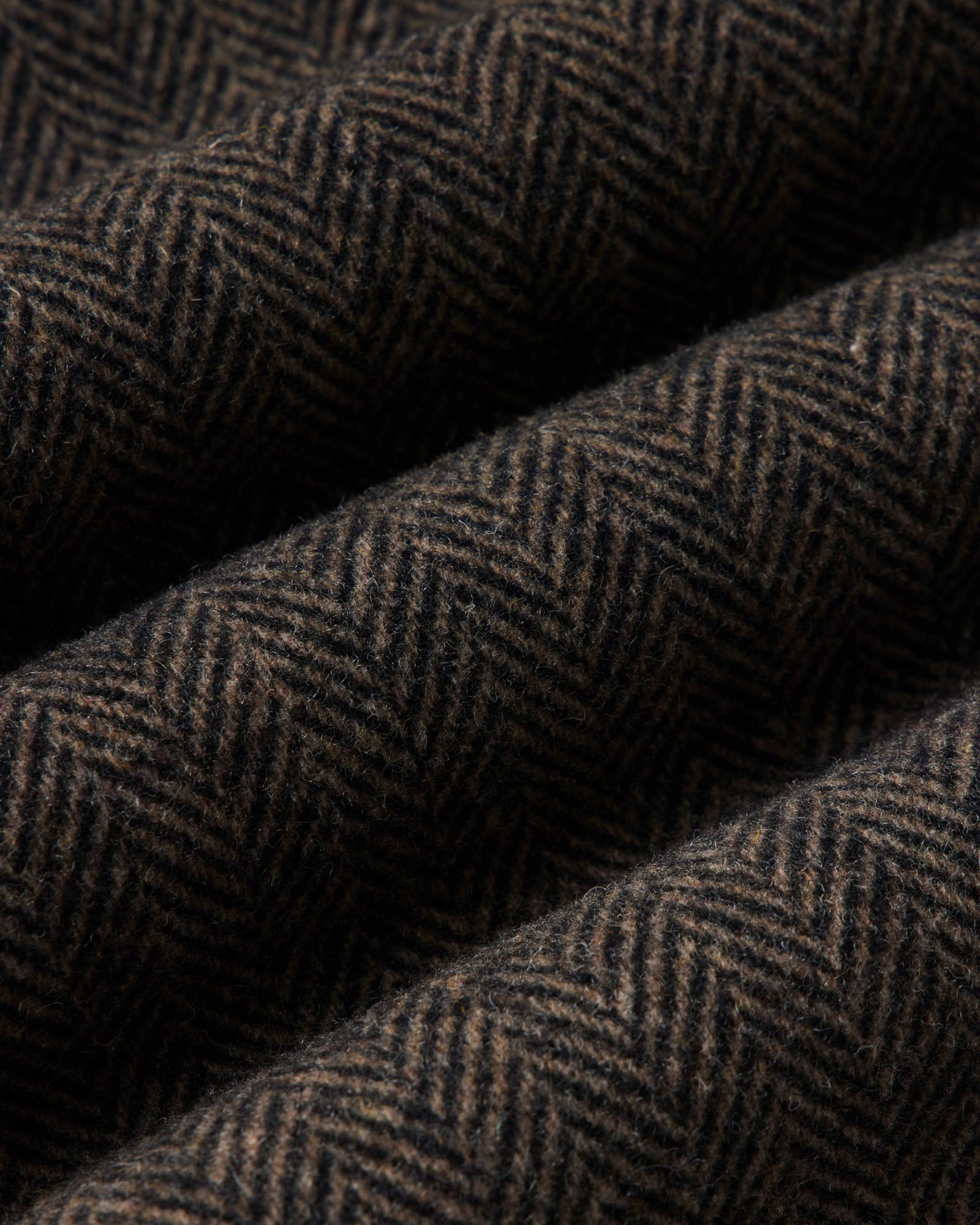 material shot of the fabric on The Carnegie Pant in Walnut Herringbone Wool, Bottoms by Taylor Stitch