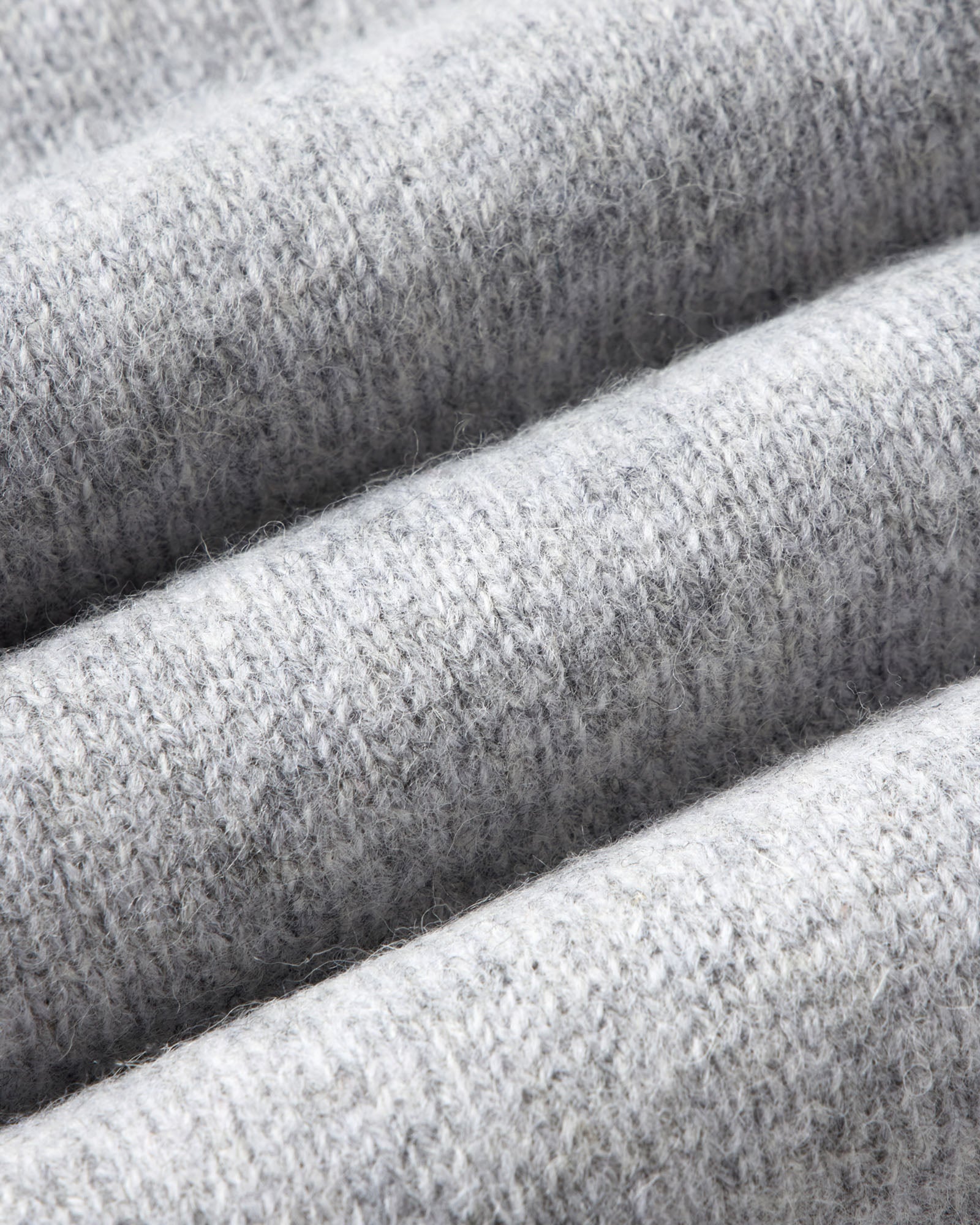 material shot of the fabric on The Haven Sweater Hoodie in Heather Grey Wool, Sweaters by Taylor Stitch