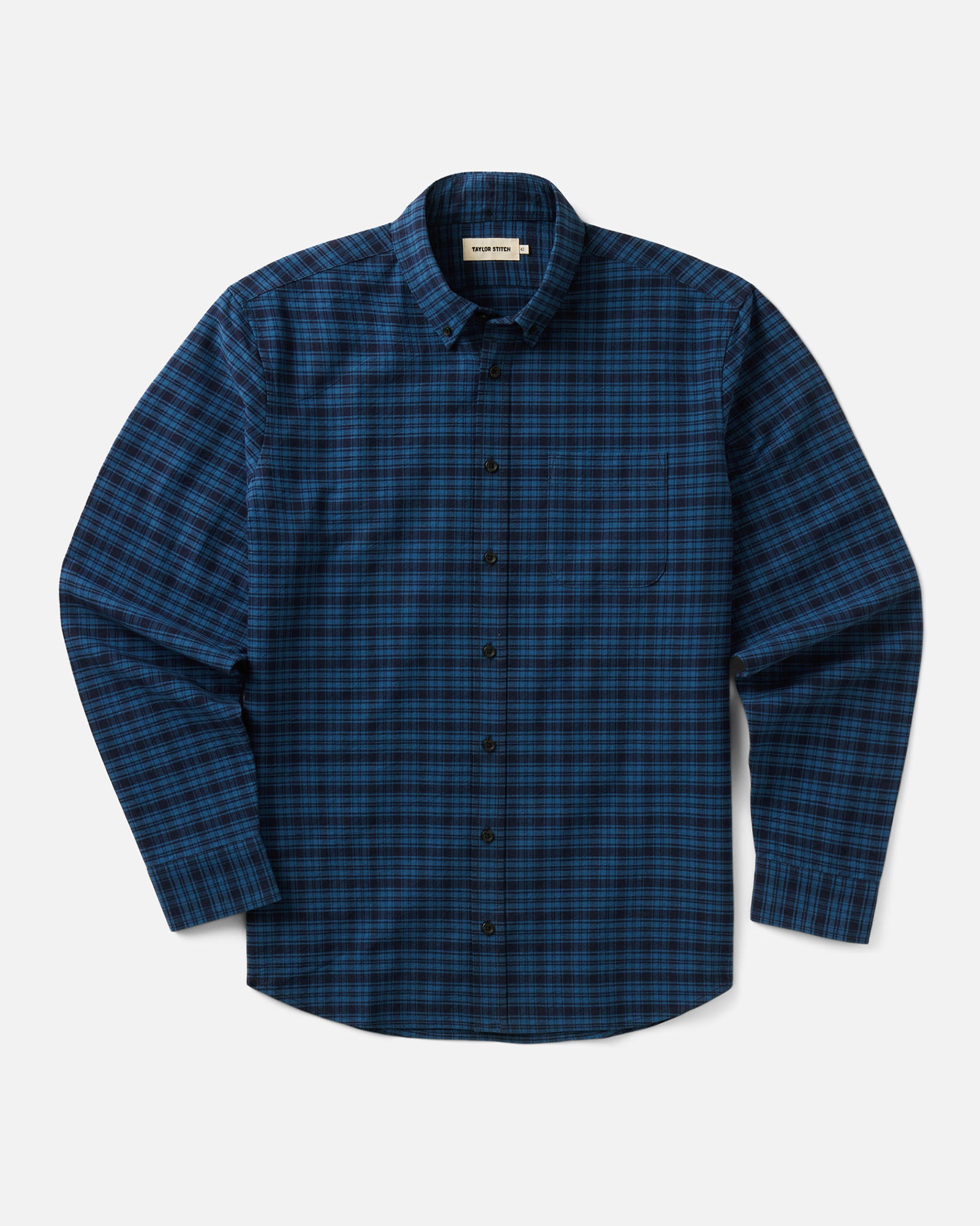 flatlay of The Jack in Crescent Plaid Oxford, Wovens by Taylor Stitch