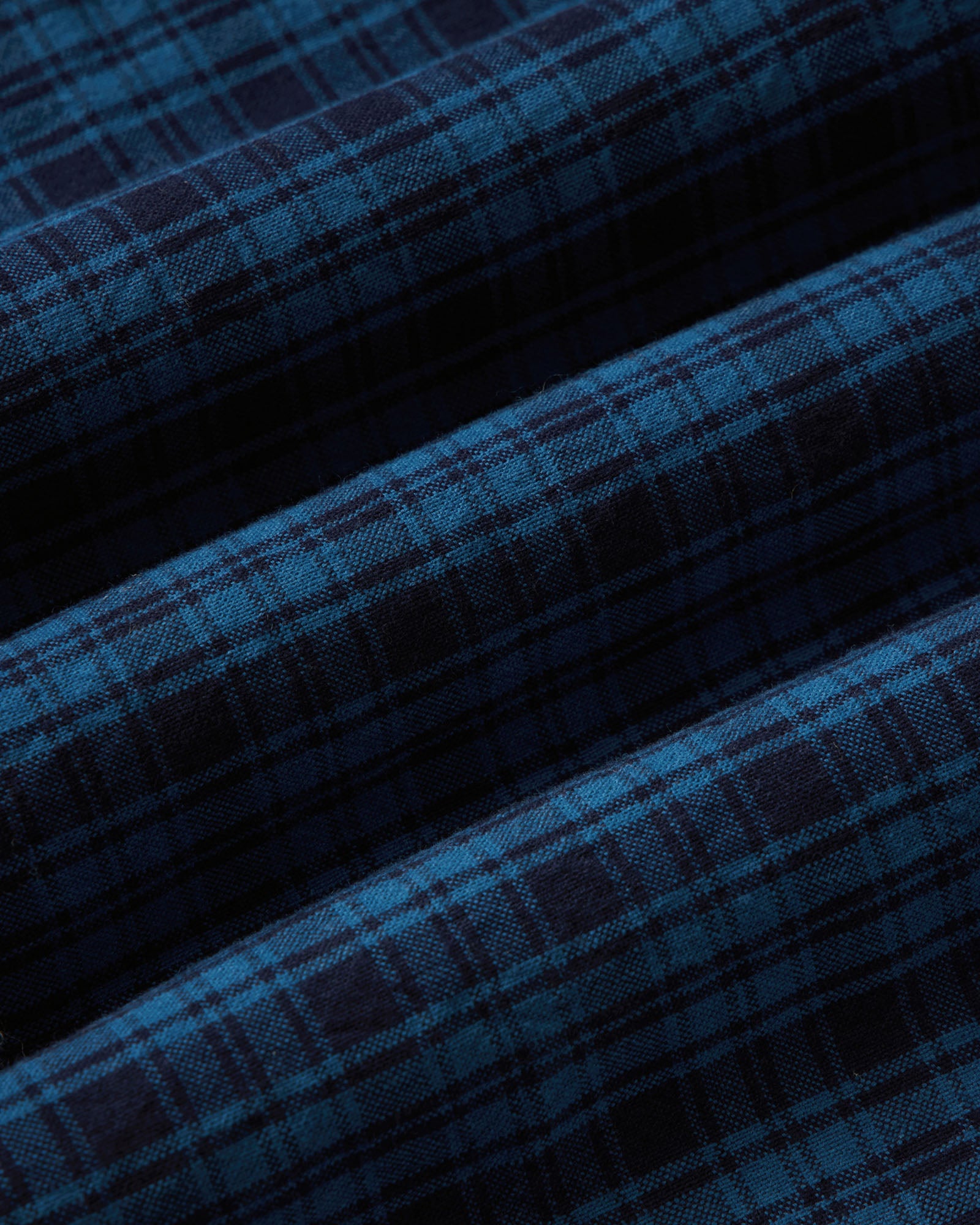 material shot of the fabric on The Jack in Crescent Plaid Oxford, Wovens by Taylor Stitch