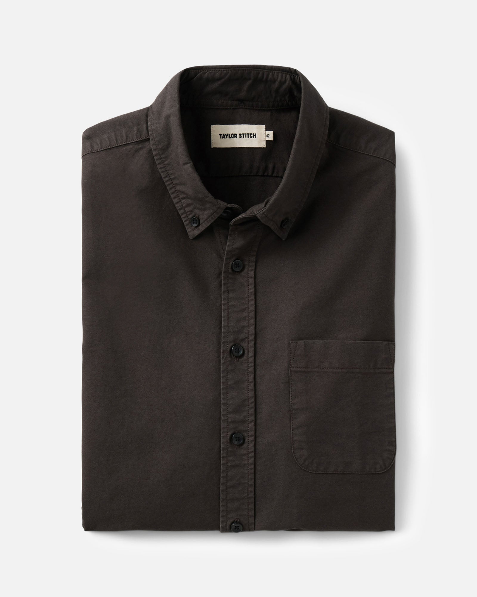 flatlay of The Jack in Soil Oxford, Wovens by Taylor Stitch
