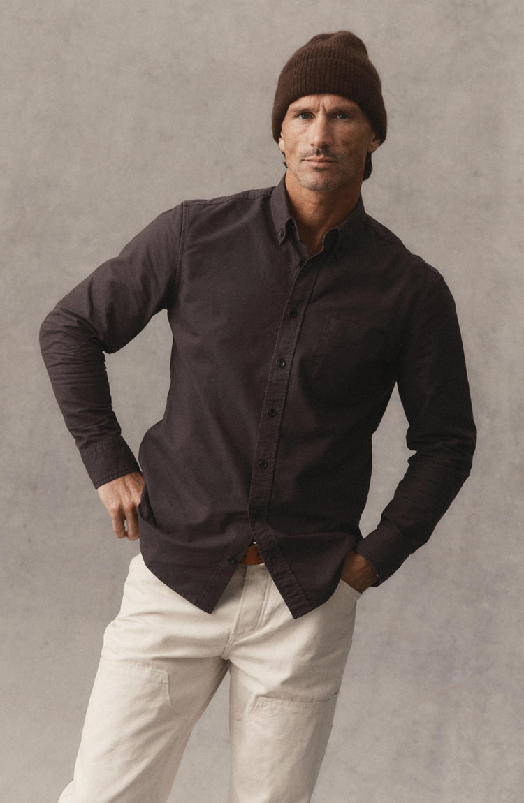 fit model posing in The Jack in Soil Oxford