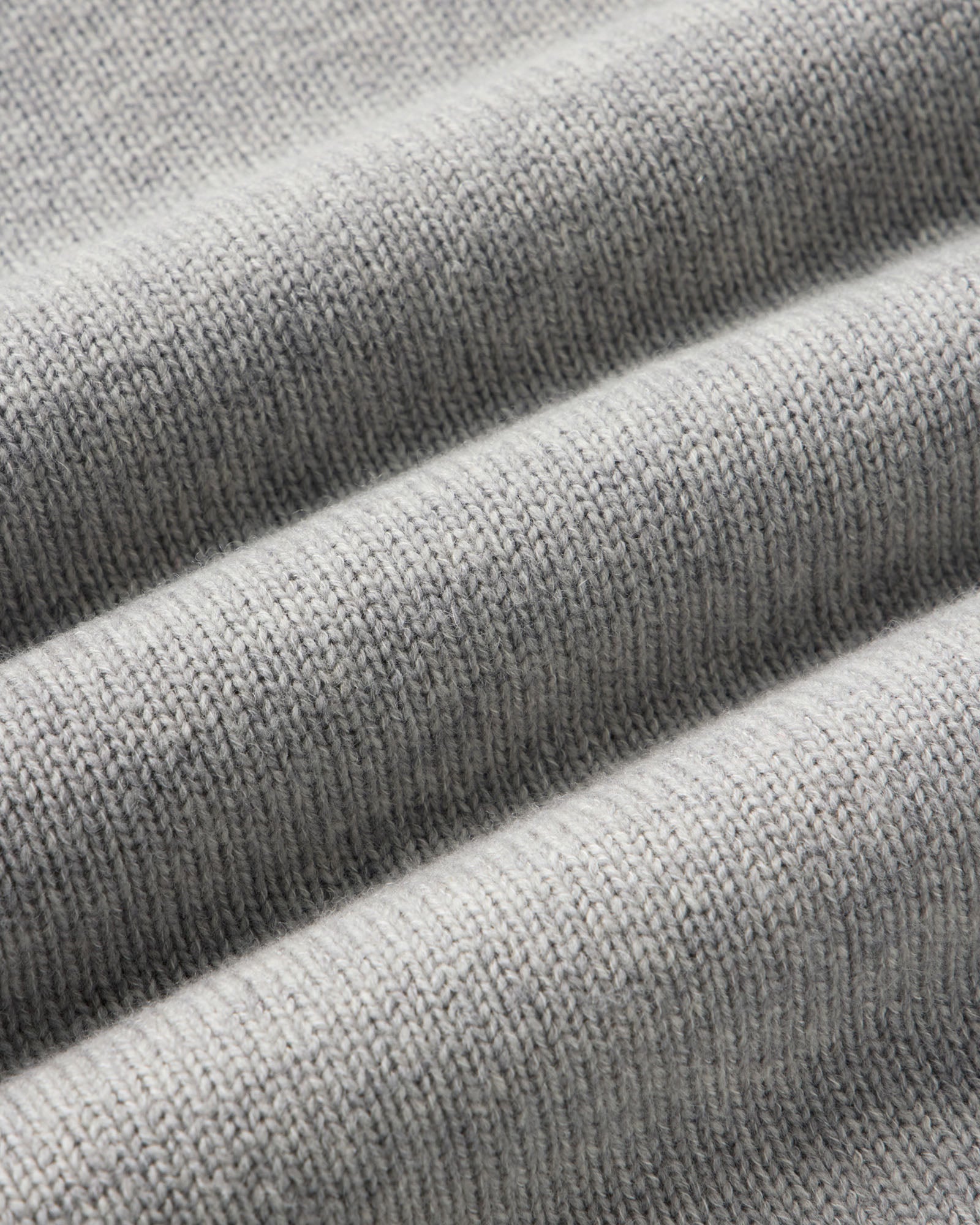 material shot of the fabric on The Rugby Sweater in Heather Grey Merino, Sweaters by Taylor Stitch