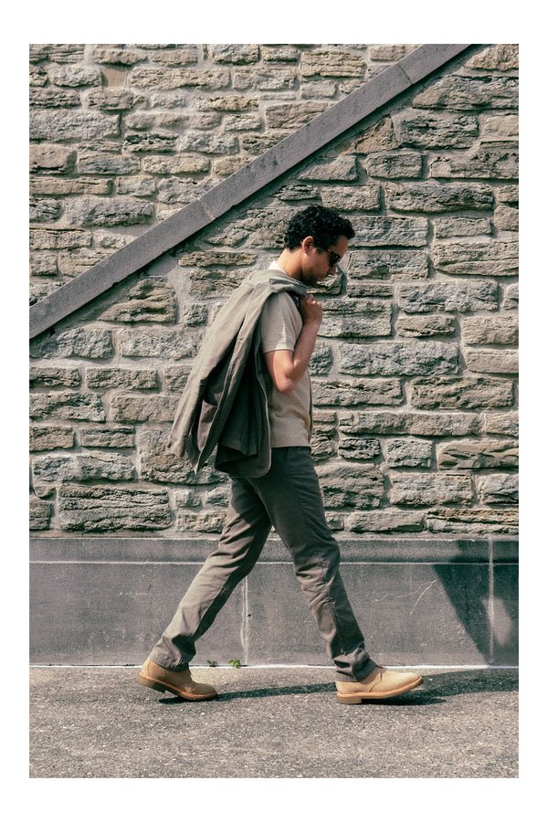 Leon walking wearing The Foundation Sportcoat and Pant