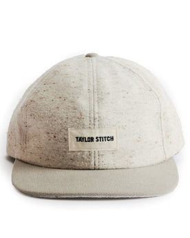 editorial image of the front of The Taylor Stitch x Hypeadelic Cap v.36