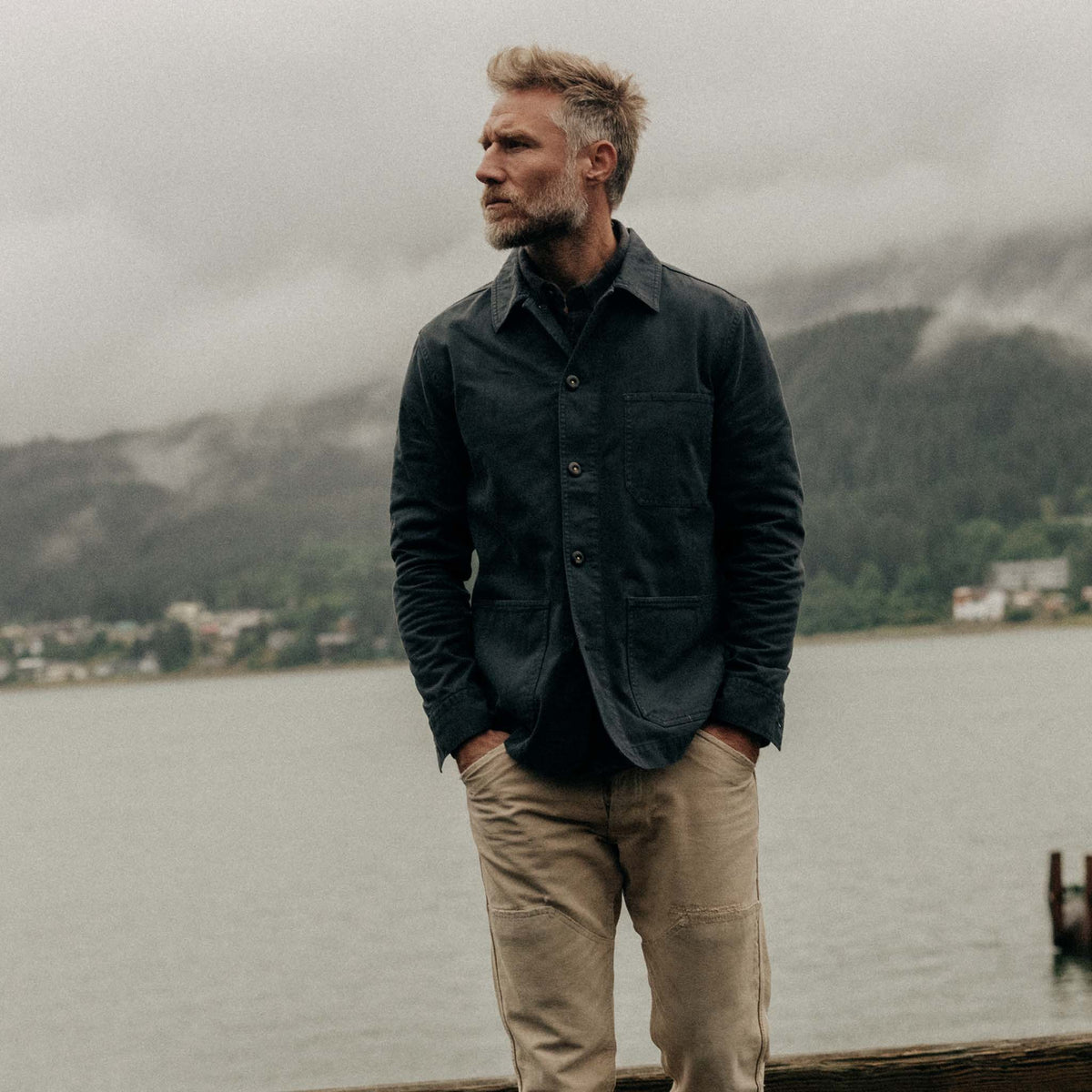 Ojai Jacket in Organic Navy Foundation Twill