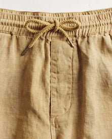 flatlay of The Apres Short in Wheat Hemp, from the back