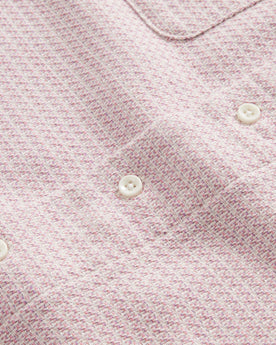 material shot of the natural buttons on The Conrad in Orchid Jacquard, Wovens by Taylor Stitch