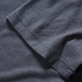 material shot of the sleeves on The Cotton Hemp Tee in Navy