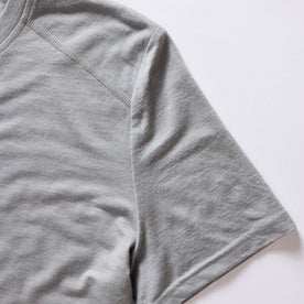 material shot of the sleeve on The Merino Base Layer Tee in Sharkskin