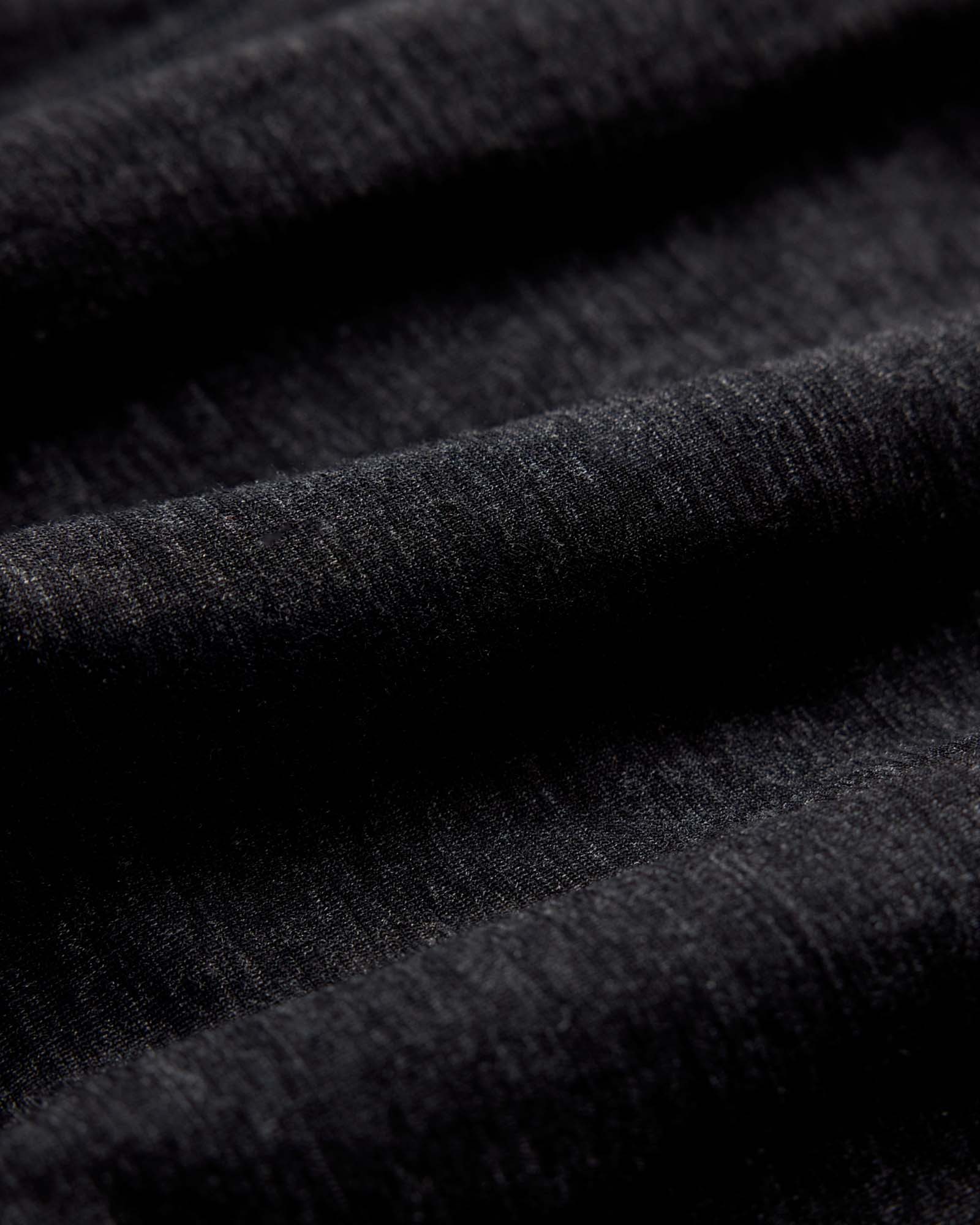 material shot of the stitching on The Merino Boxer in Heather Black, Accessories by Taylor Stitch
