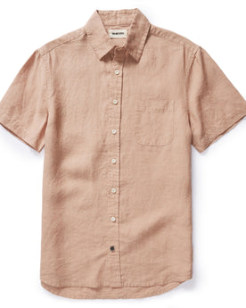 flatlay of The Short Sleeve California in Clay Hemp, Wovens by Taylor Stitch