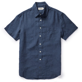 flatlay of The Short Sleeve California in Navy Hemp
