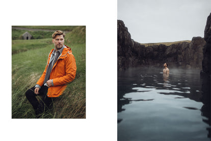 Diptych of Scott Bakken in Iceland