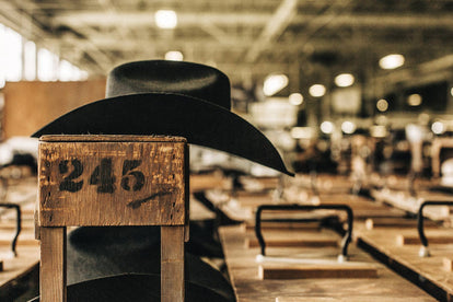 shot of our hat being made, second shot in the carousel, in the factory