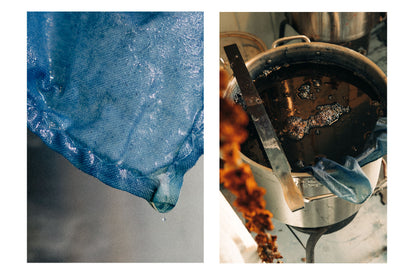 editorial image of indigo dye process