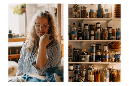editorial image of Carrie Crawford in her studio