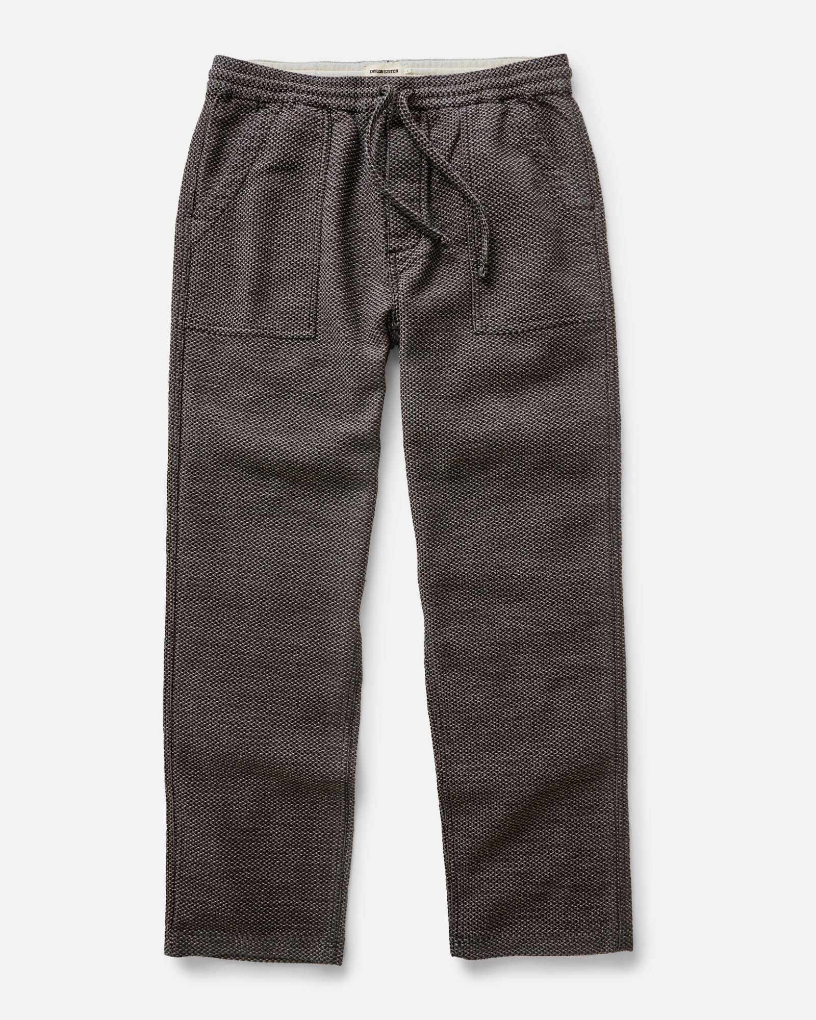 flatlay of The Breakwater Pant in Charcoal Sashiko, Bottoms by Taylor Stitch