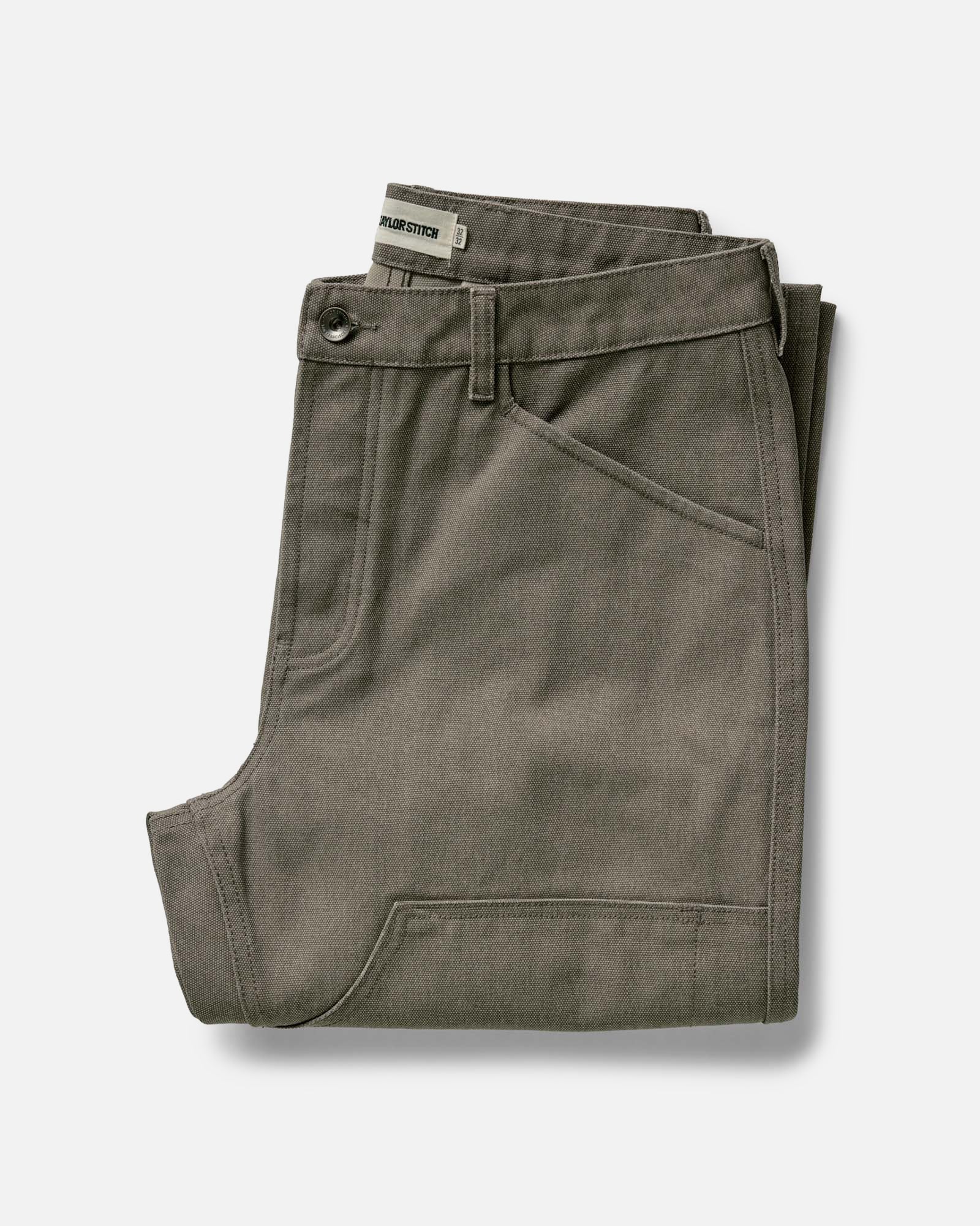 folded flatlay of The Chore Pant in Stone Chipped Canvas, Bottoms by Taylor Stitch