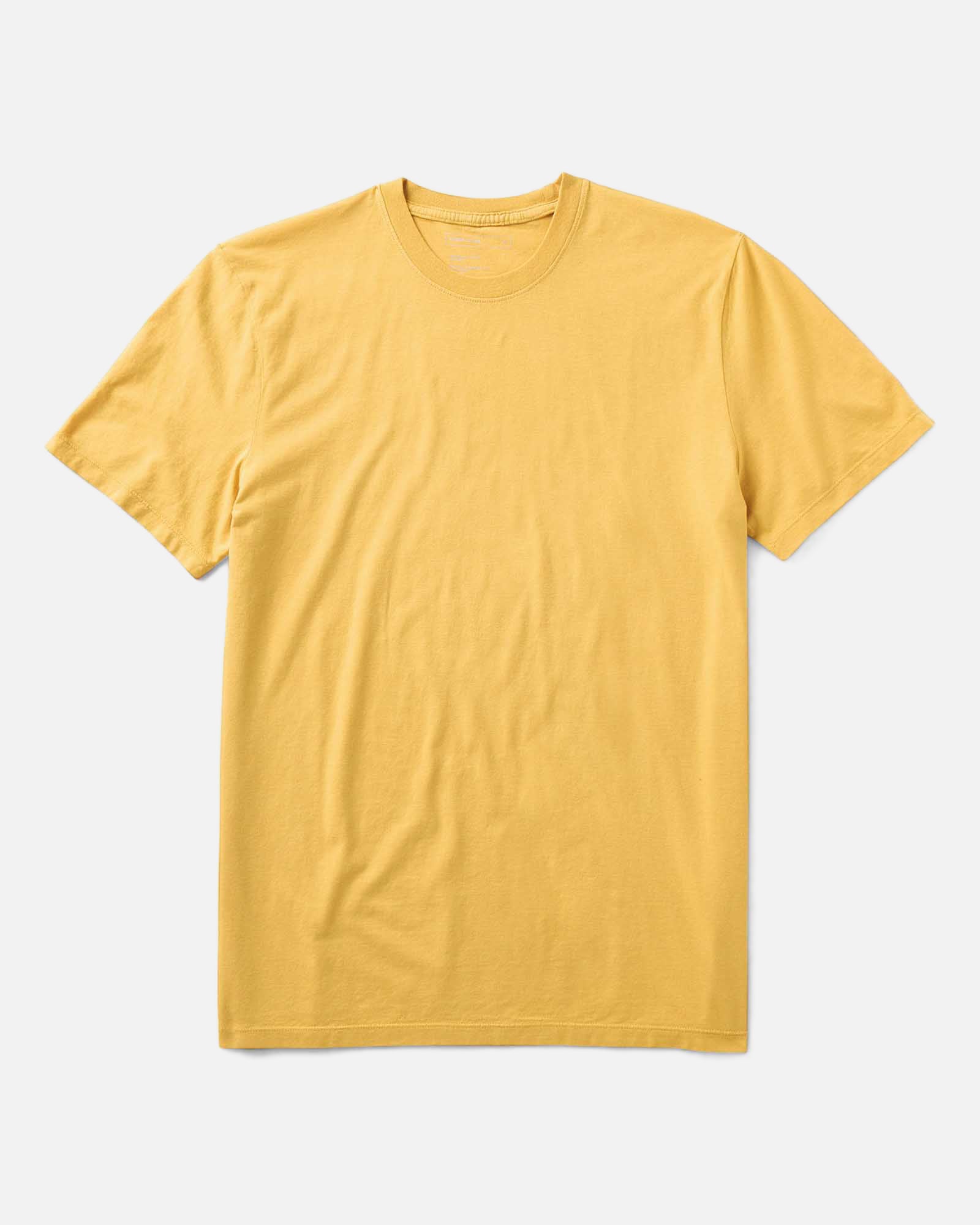 flatlay of The Cotton Hemp Tee in Goldfinch, Knits by Taylor Stitch