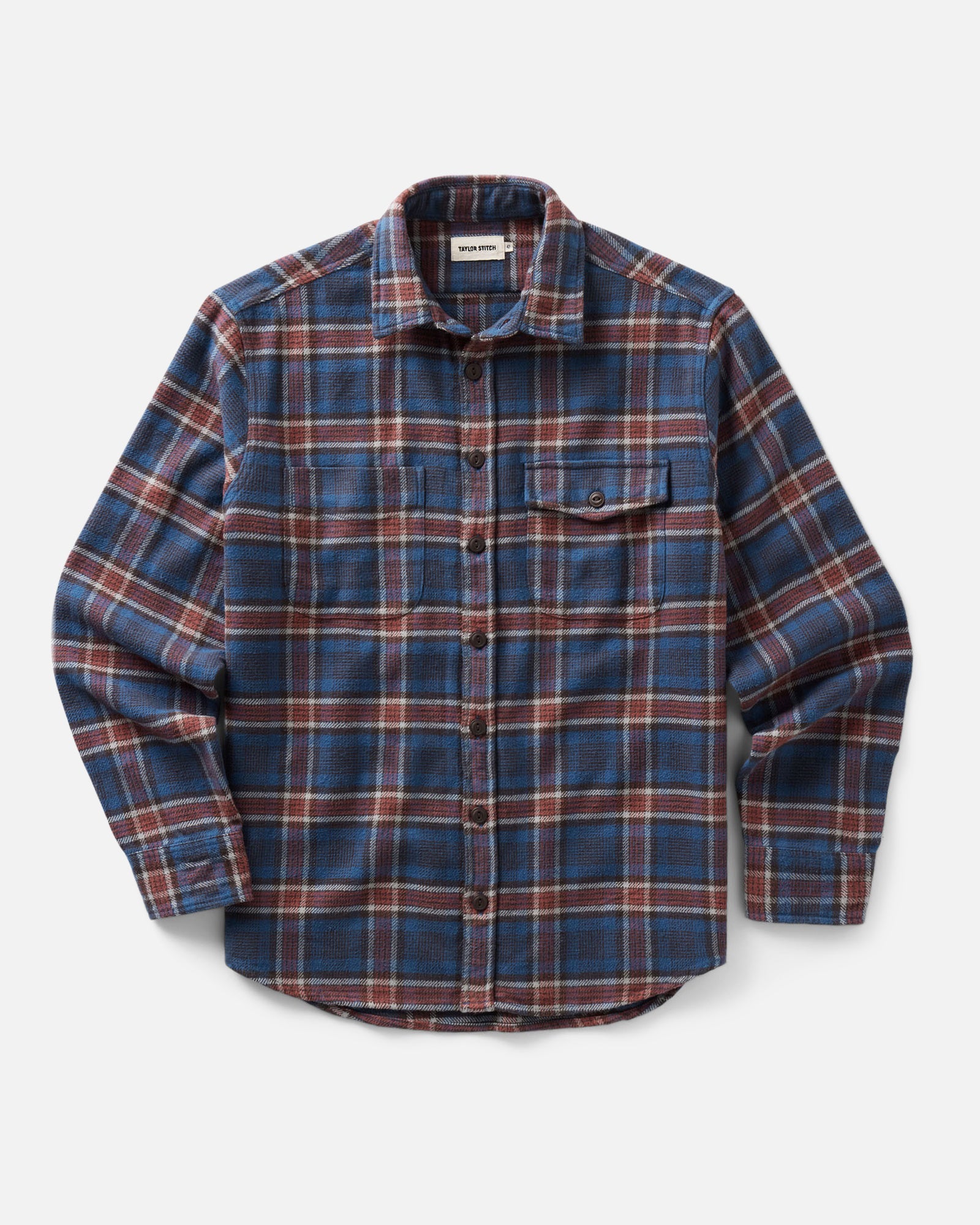 flatlay of The Crater Shirt in Headland Plaid, Wovens by Taylor Stitch