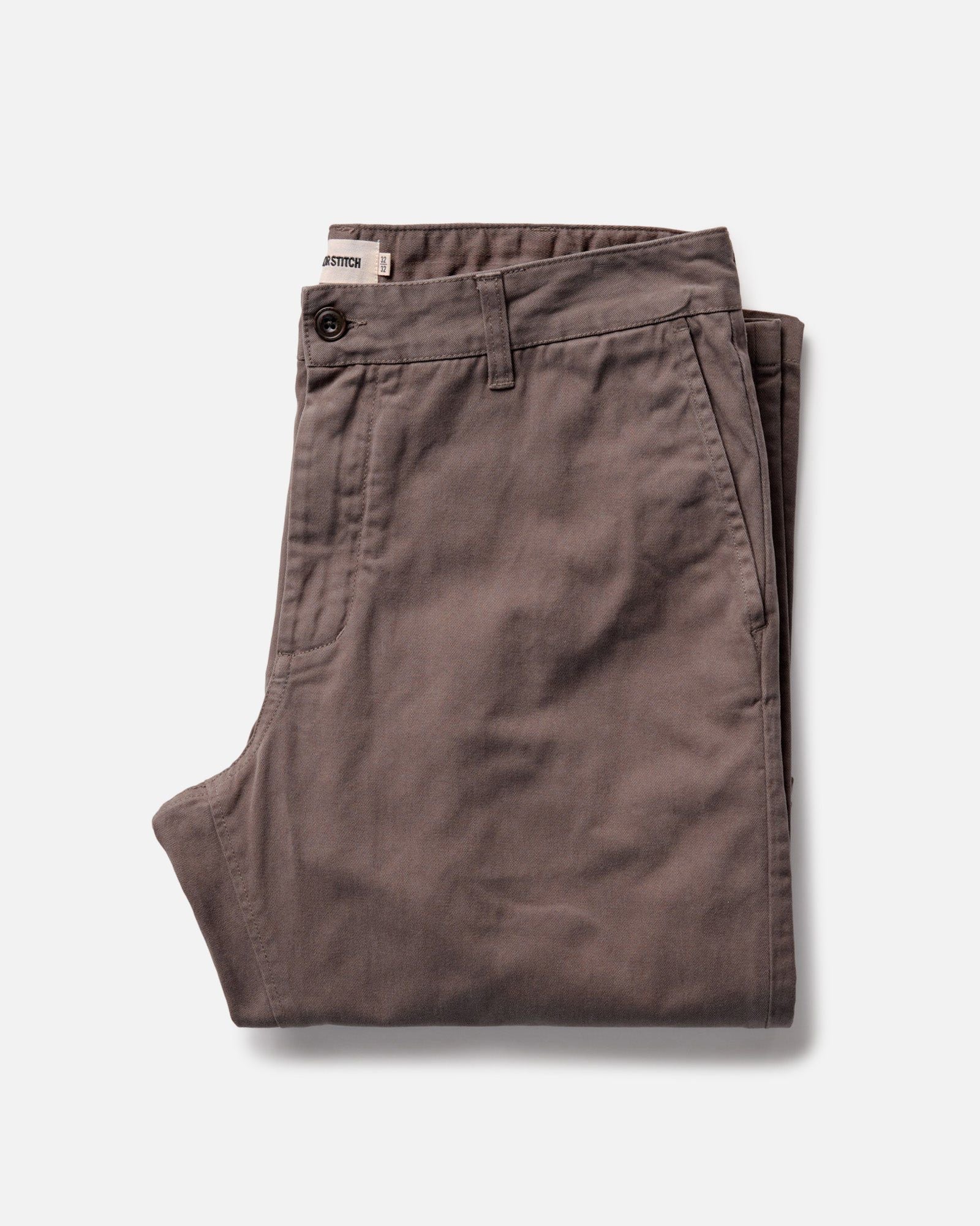 folded flatlay of The Democratic Foundation Pant in Organic Espresso, Bottoms by Taylor Stitch