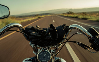 shot of handlebars.