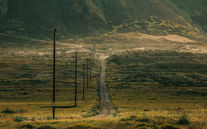 shot of dirt road