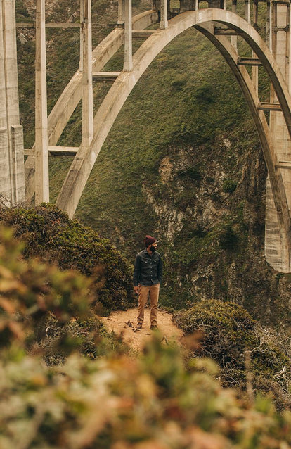 our guy rocking the western down a trail