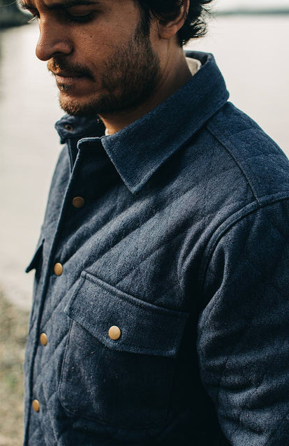 A close up of the Quilted Jacket.