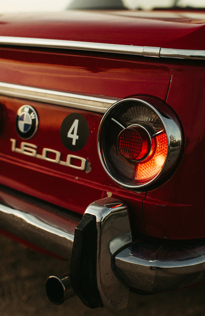 Close up on rear light assembly on the BMW.