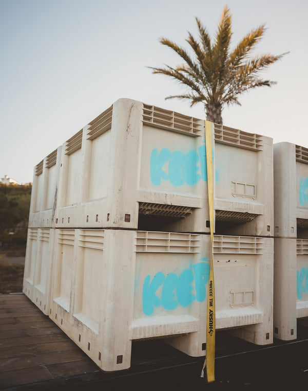 Containers of
      grapes collected by Keep Wines