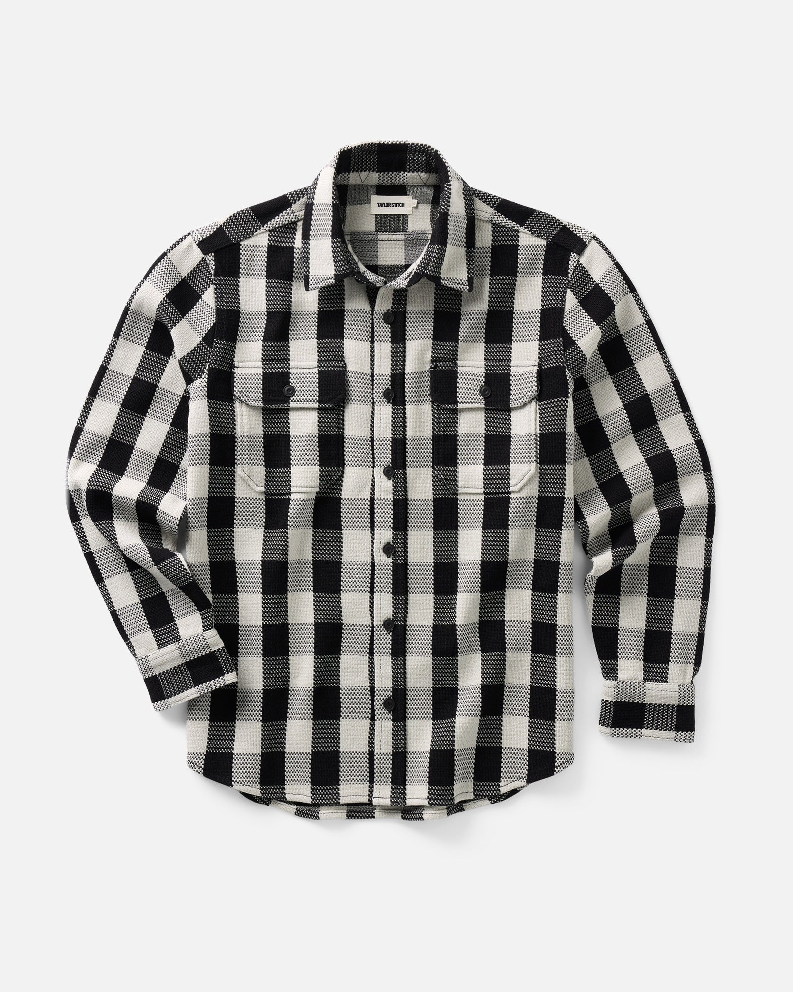 flatlay of The Division Shirt in Black Indigo Check, Wovens by Taylor Stitch