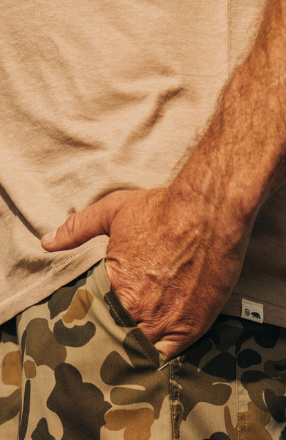 Editorial Panel: The Cotton Hemp Tee in Khaki, Knits by Taylor Stitch