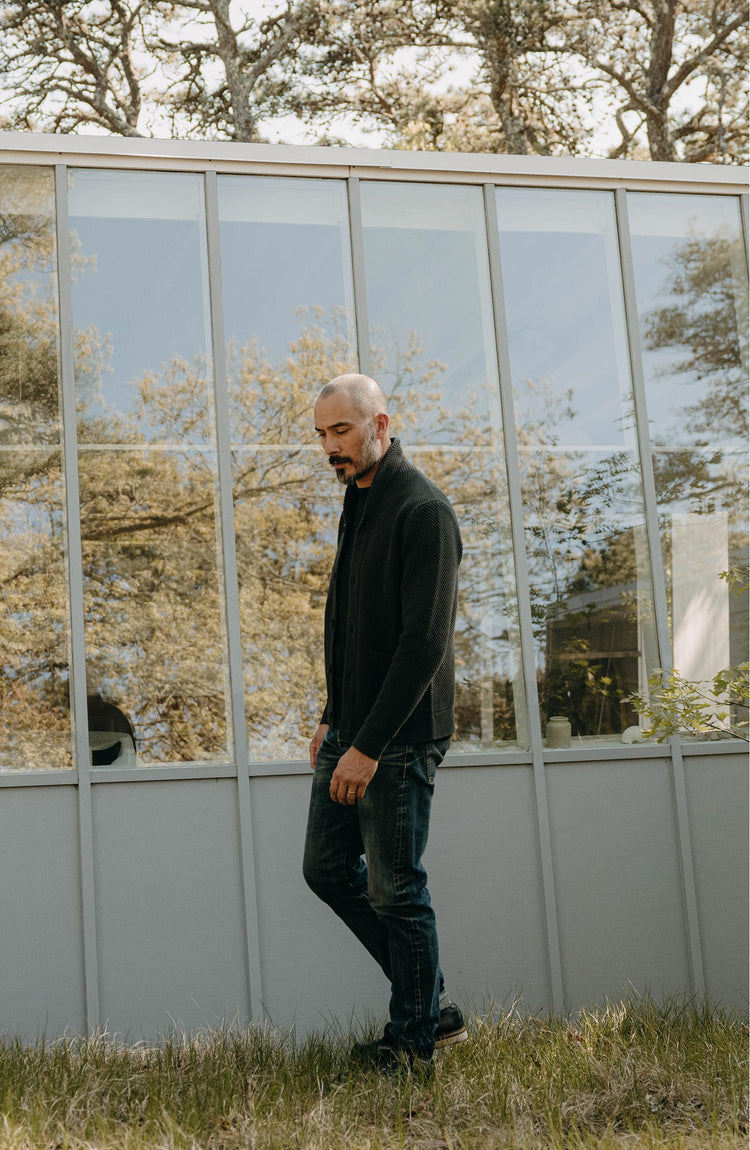 Editorial Panel: The Crawford Sweater in Charcoal, Knits by Taylor Stitch