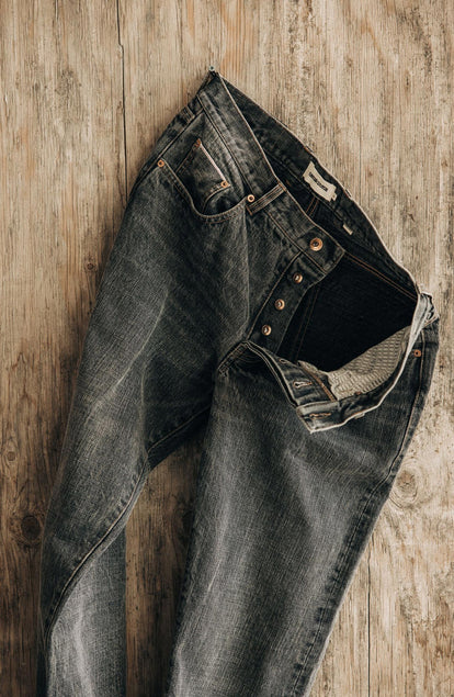 The Demo Jean in Black 1-Year Wash Selvage Denim