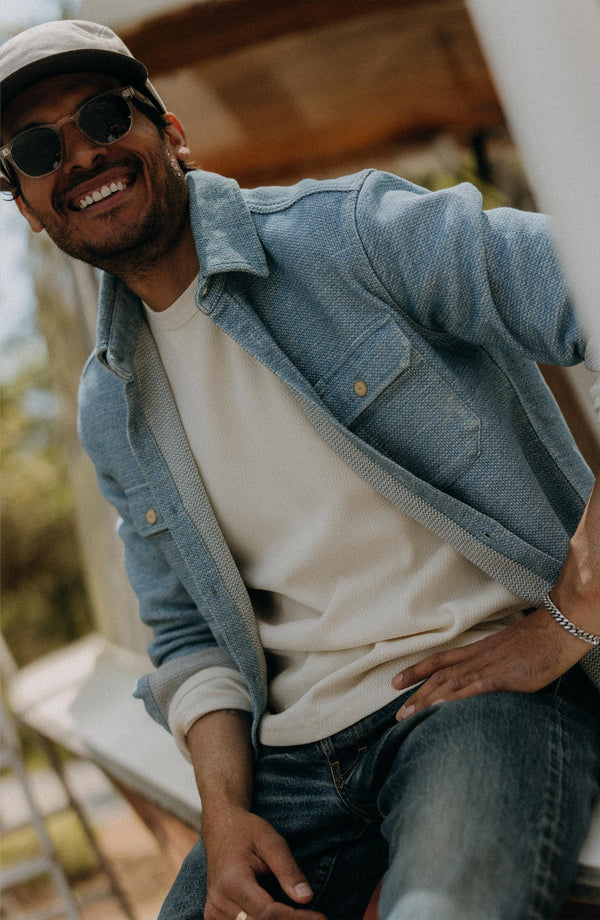 Editorial Panel: The Division Shirt in Washed Indigo, Wovens by Taylor Stitch