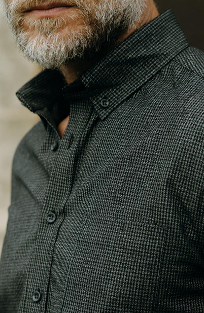 Editorial Panel: The Jack in Coal Jaspe Check Oxford, Wovens by Taylor Stitch