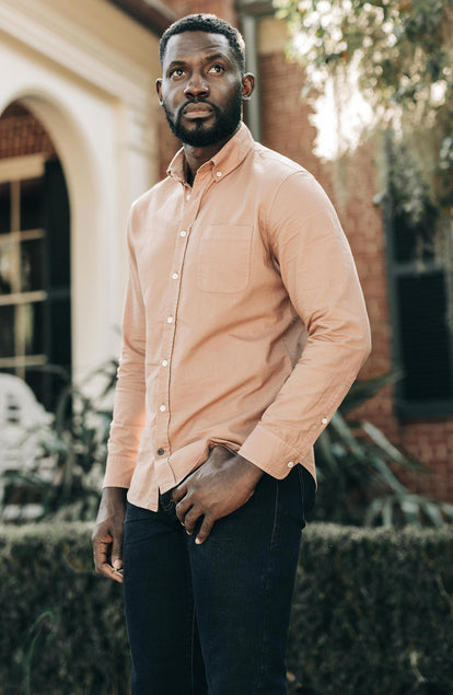 Editorial Panel: The Jack in Dried Acorn Oxford, Wovens by Taylor Stitch
