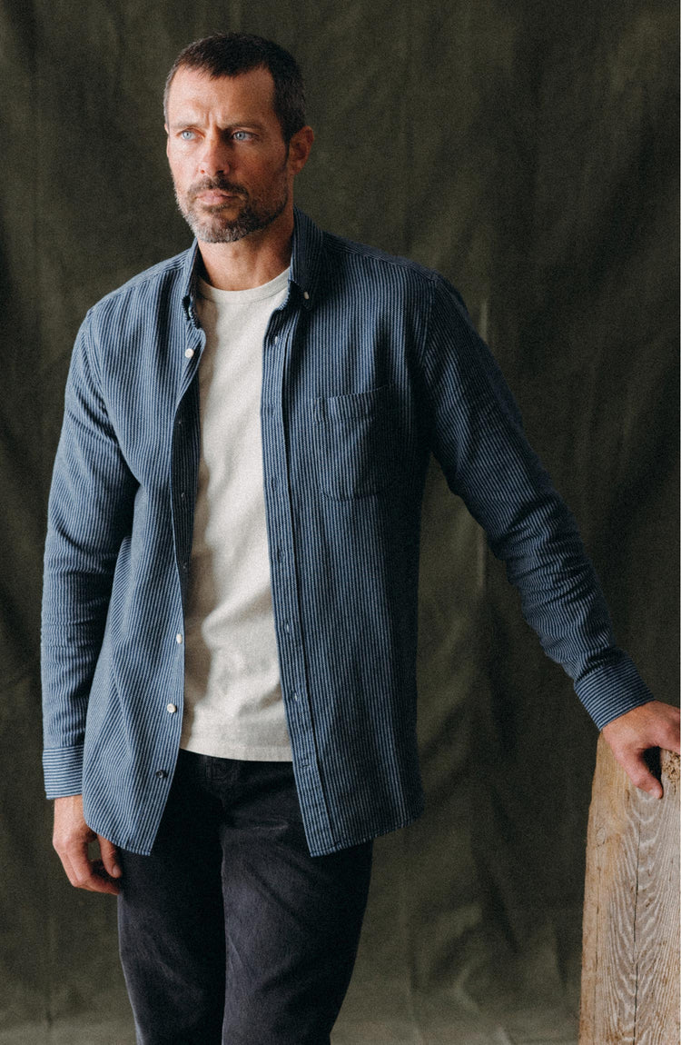Editorial Panel: The Jack in Roped Indigo, Wovens by Taylor Stitch